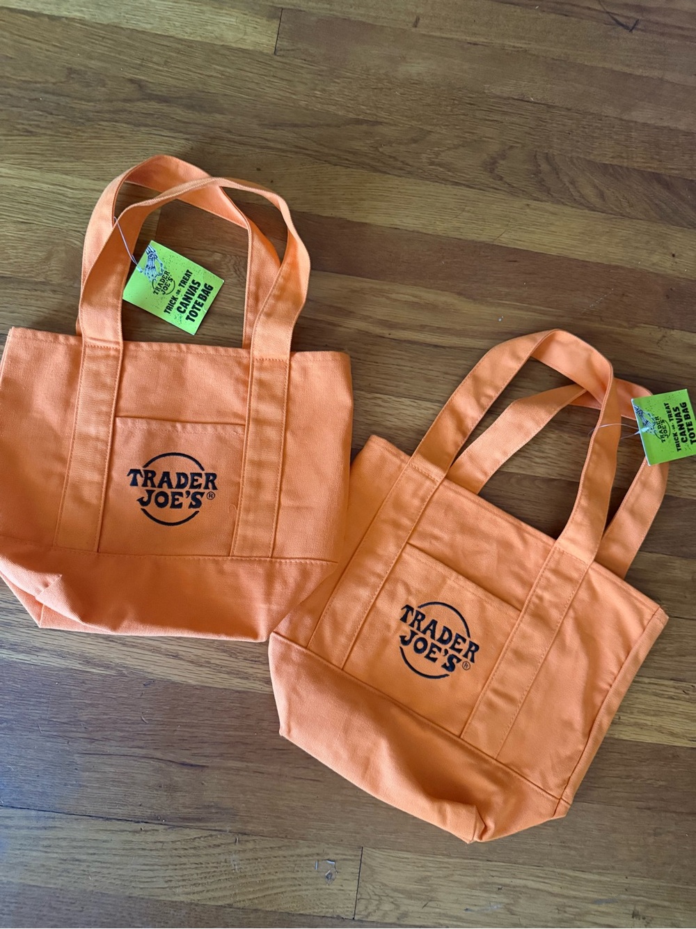 Trader Joe's Orange Canvas Tote Bag